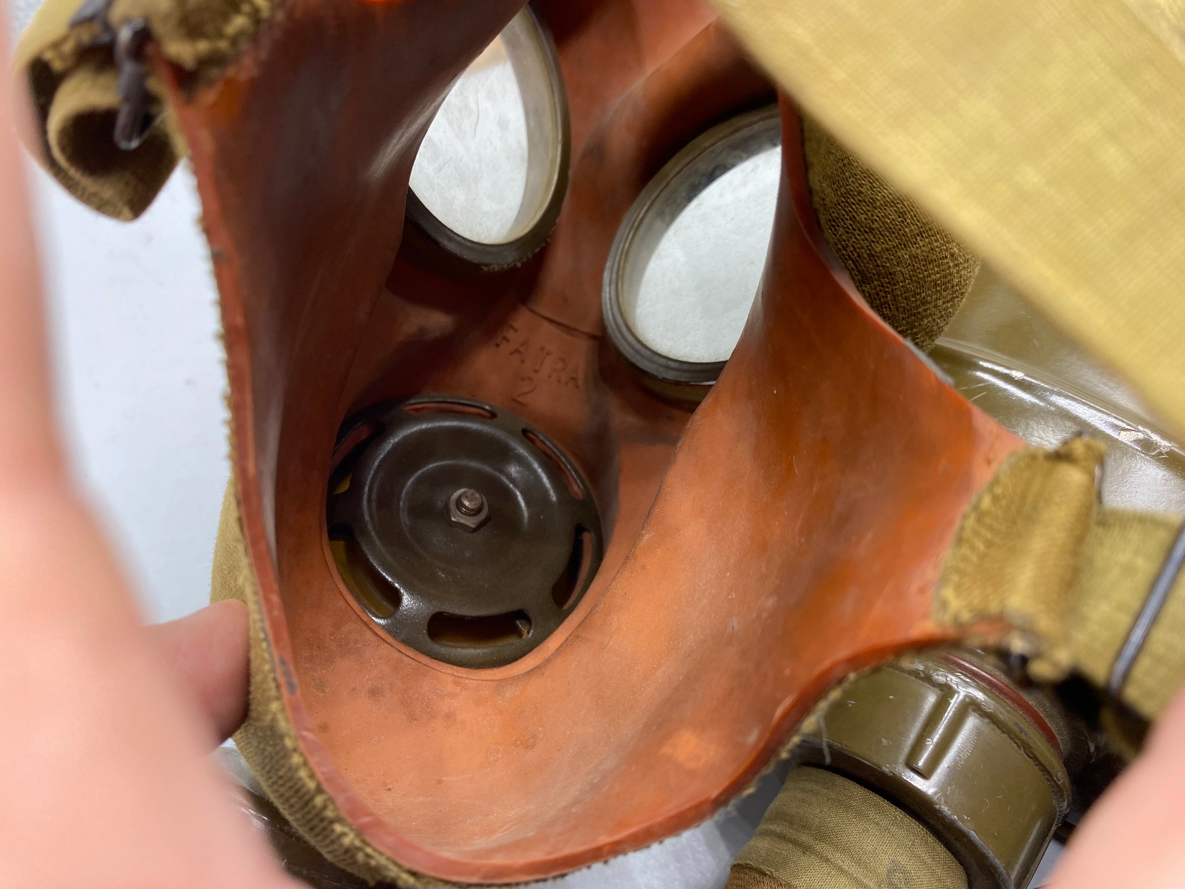 Original 1938 Dated Czech Army Gas Mask with Filter - The Militaria Shop