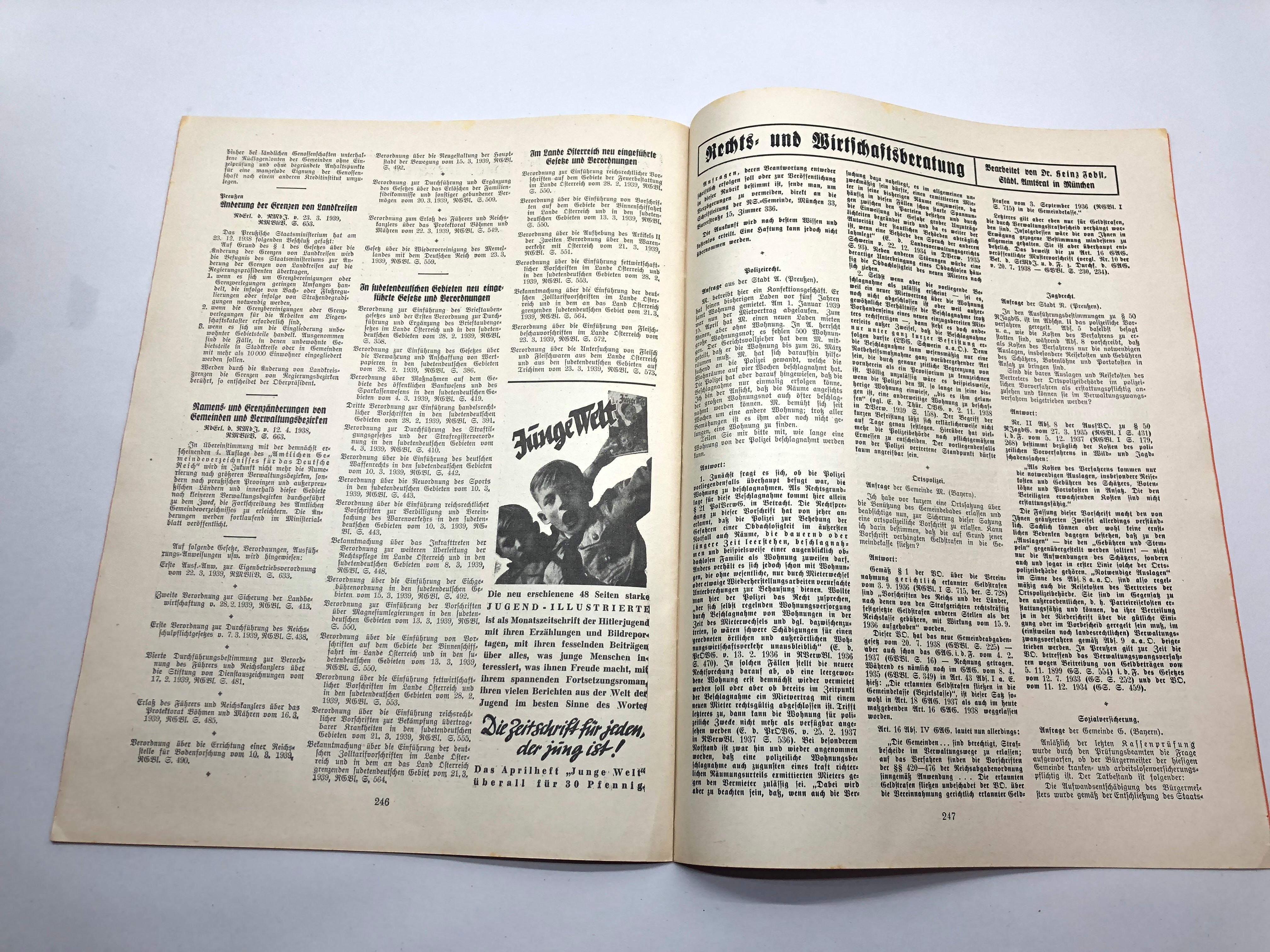 Original WW2 German Political Local Magazine / Newspaper - The Militaria Shop