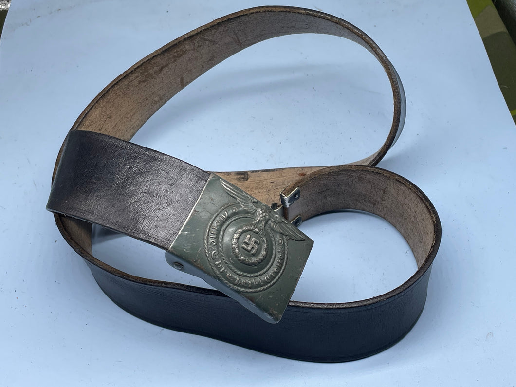 WW2 German SS Enlisted Mans Belt & Buckle - Reproduction