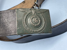 Load image into Gallery viewer, WW2 German SS Enlisted Mans Belt &amp; Buckle - Reproduction
