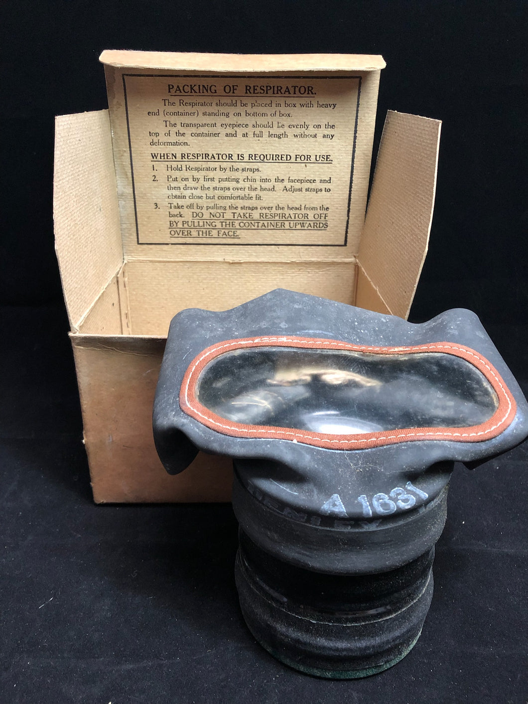 Original WW2 British Home Front Civilian Gas Mask & Box Set