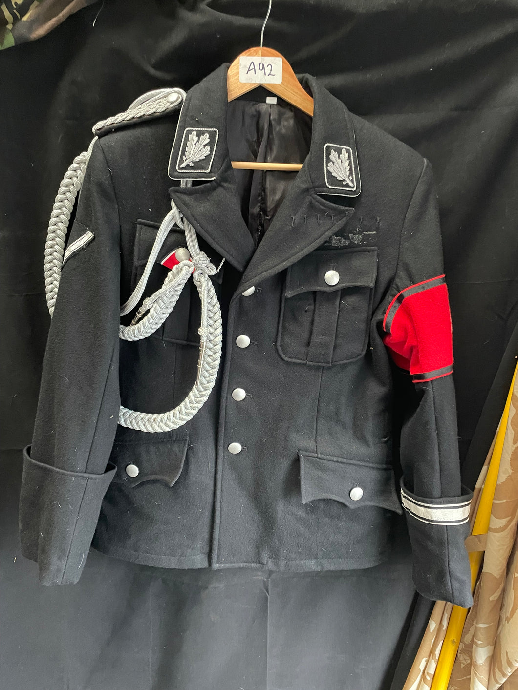 A Complete WW2 German SS Officer's Jacket, Shirt, Tie & Armband