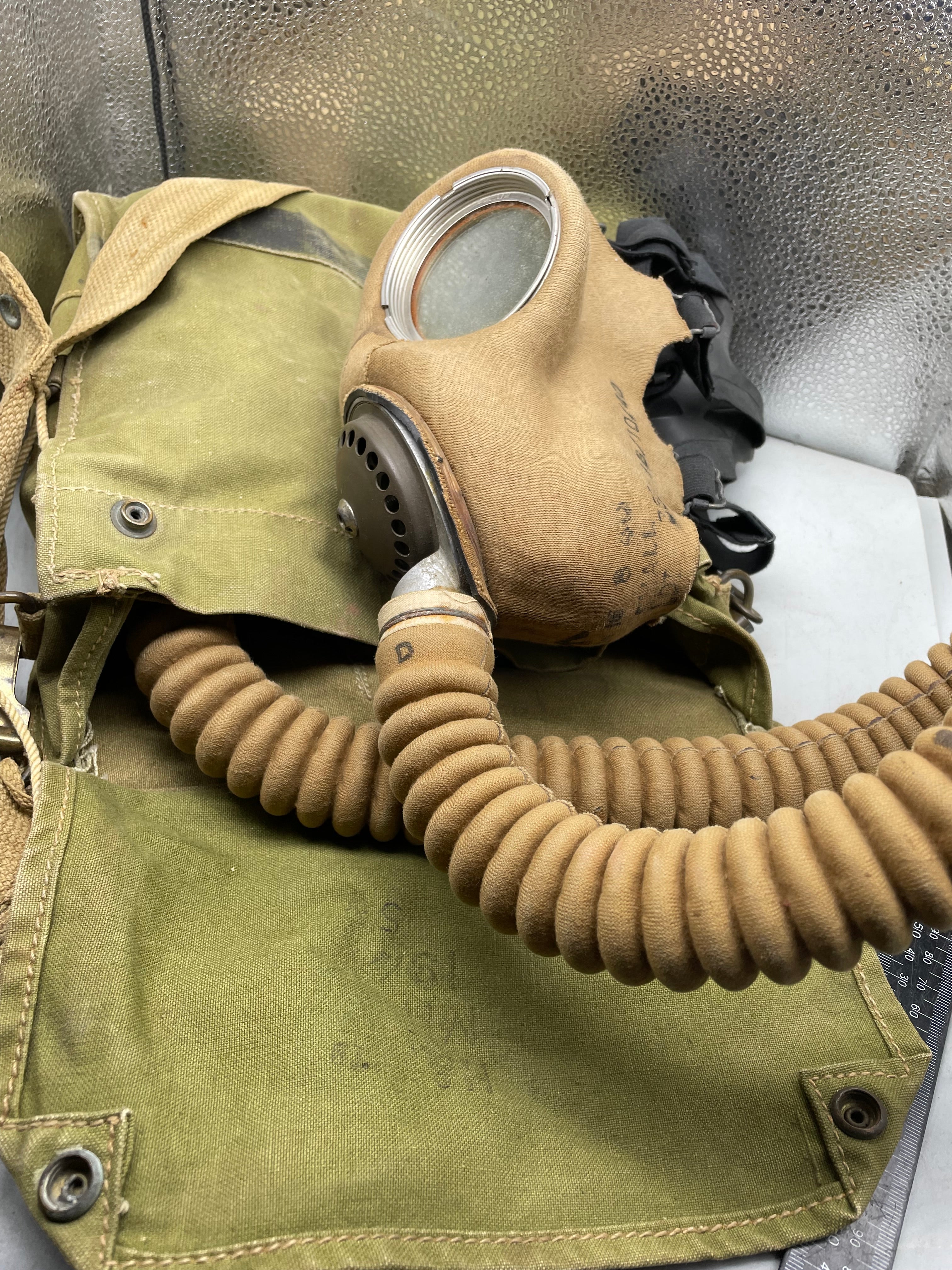 Original WW2 British Army Long-Hose Gas Mask with Bag - The Militaria Shop