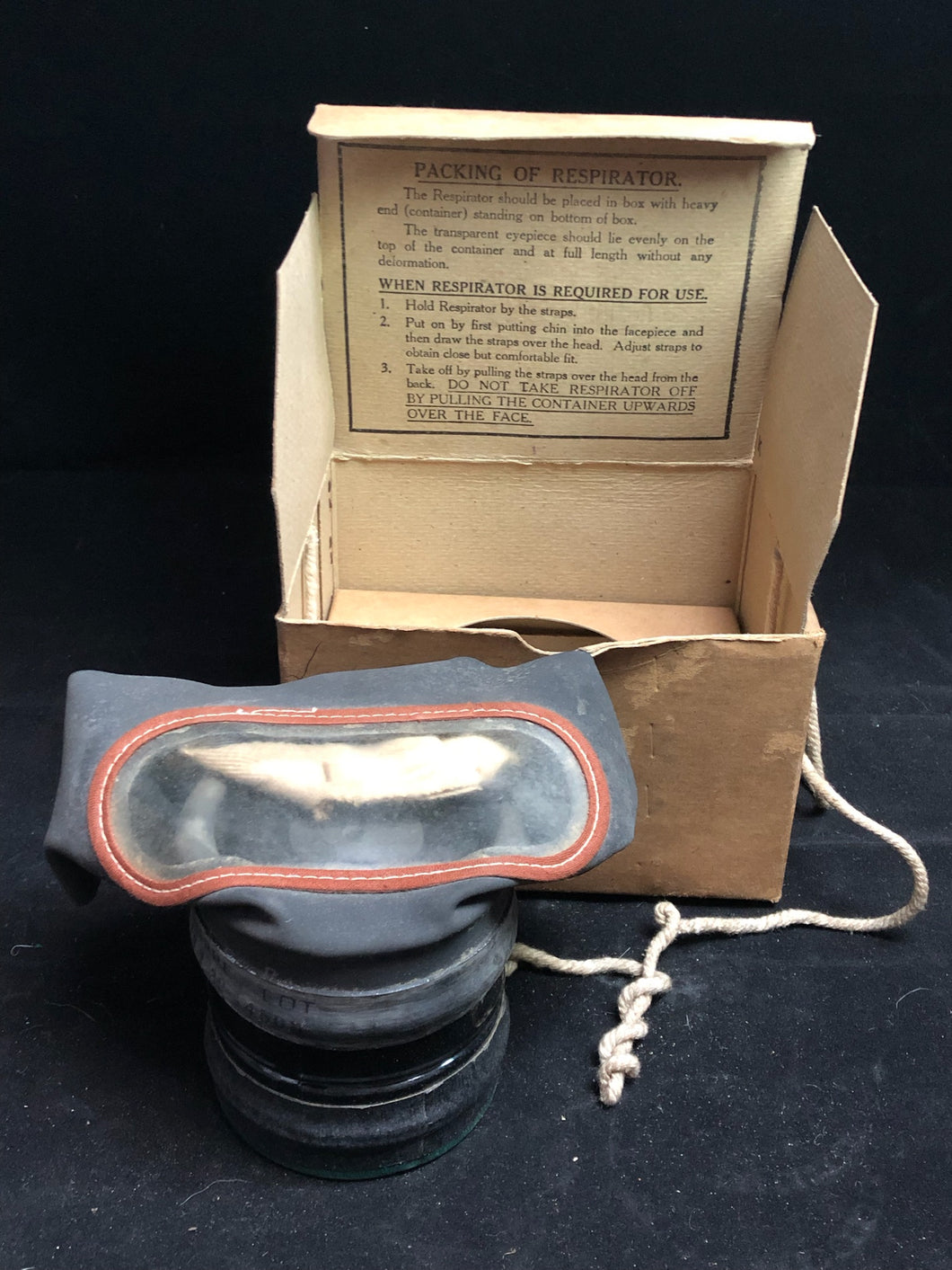 Original WW2 British Home Front Civilian Gas Mask & Box Set