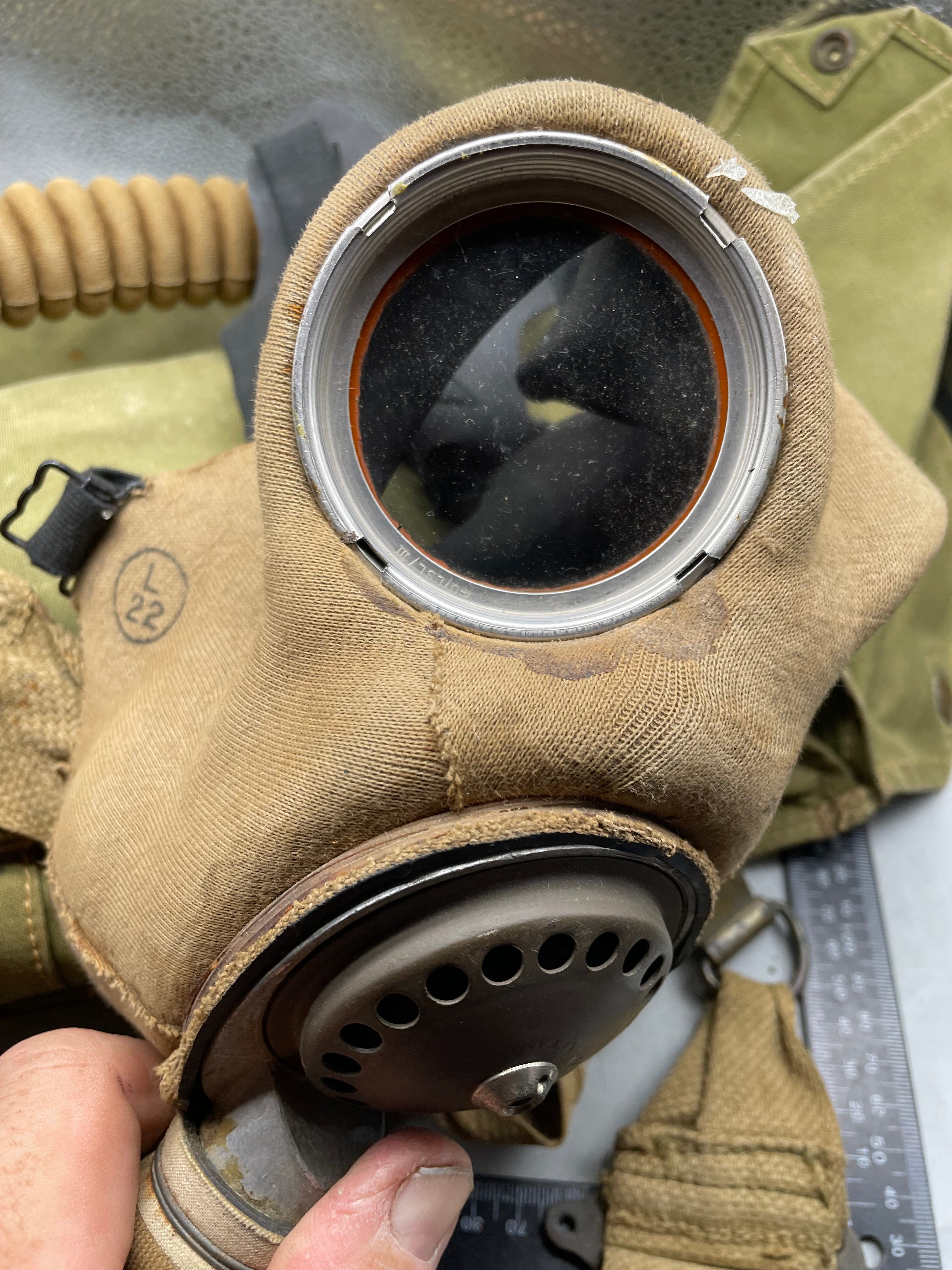 Original WW2 British Army Long-Hose Gas Mask with Bag - The Militaria Shop