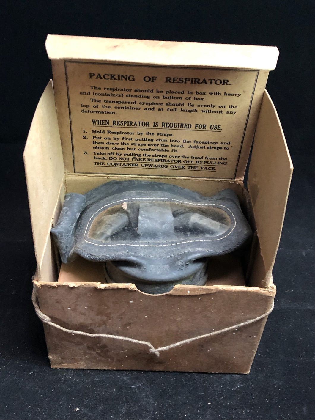 Original WW2 British Home Front Civilian Gas Mask & Box Set