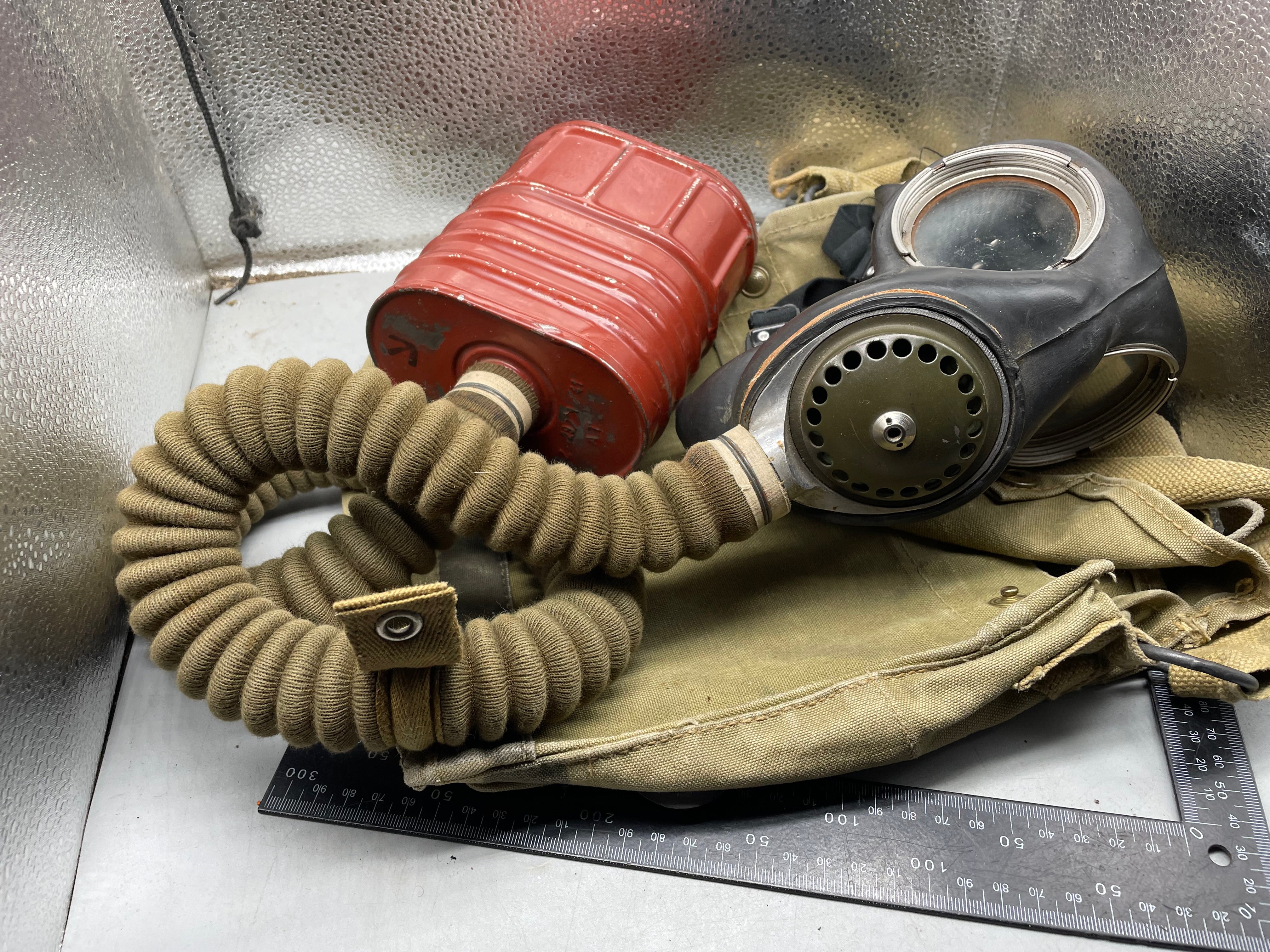 Original WW2 British Army Long-Hose Gas Mask with Bag - The Militaria Shop