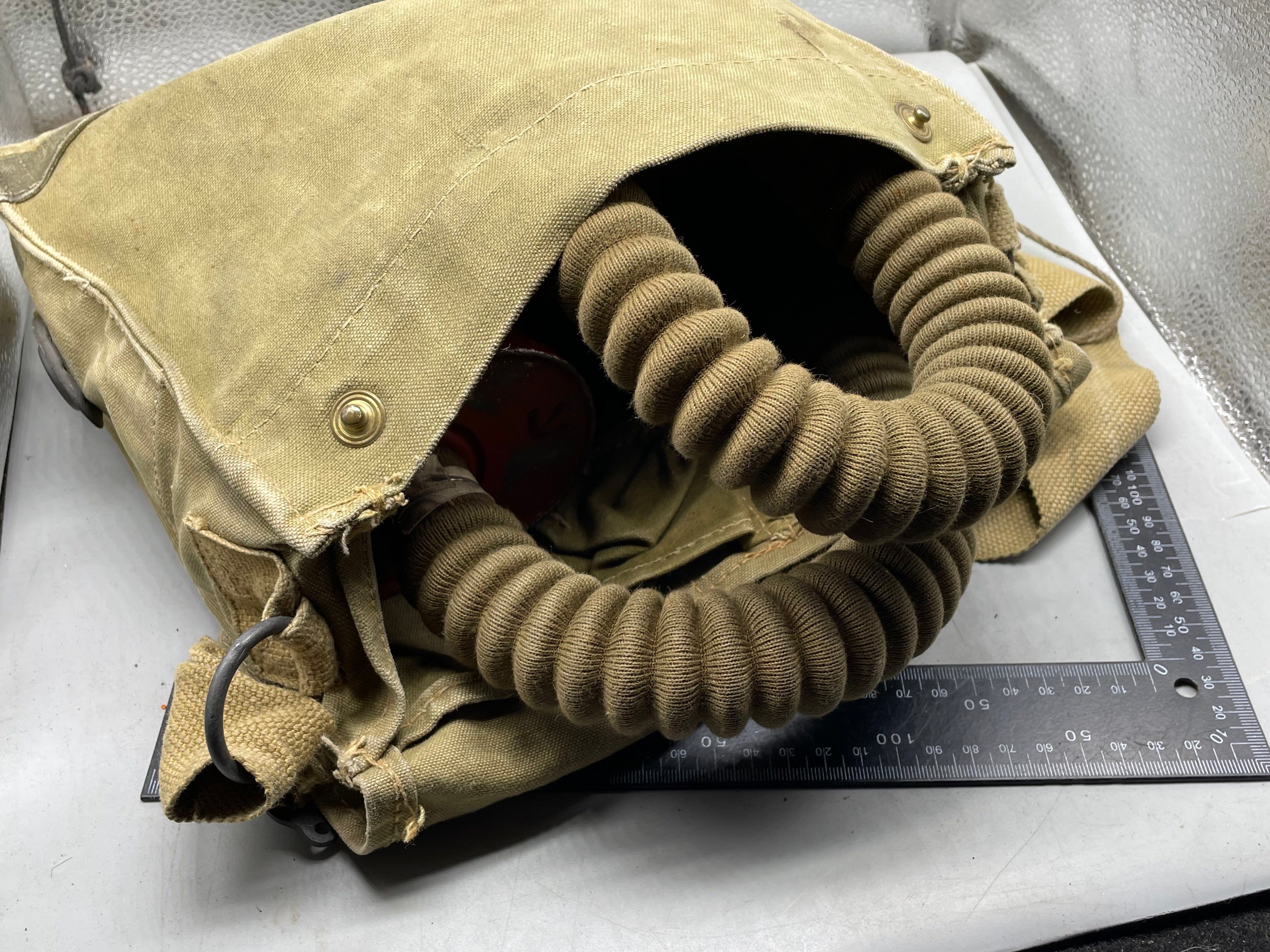 Original WW2 British Army Long-Hose Gas Mask with Bag - The Militaria Shop