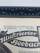 JB Juustrierter Beobachter NSDAP Magazine Original WW2 German - 20th February 1941 - The Militaria Shop