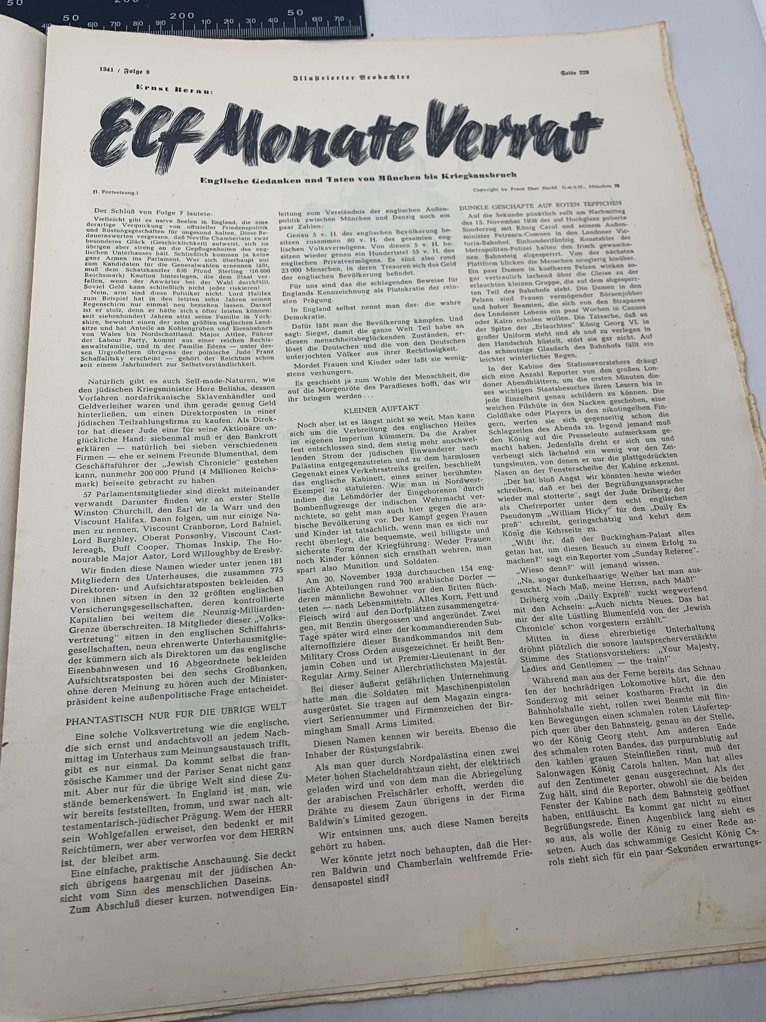 JB Juustrierter Beobachter NSDAP Magazine Original WW2 German - 20th February 1941 - The Militaria Shop