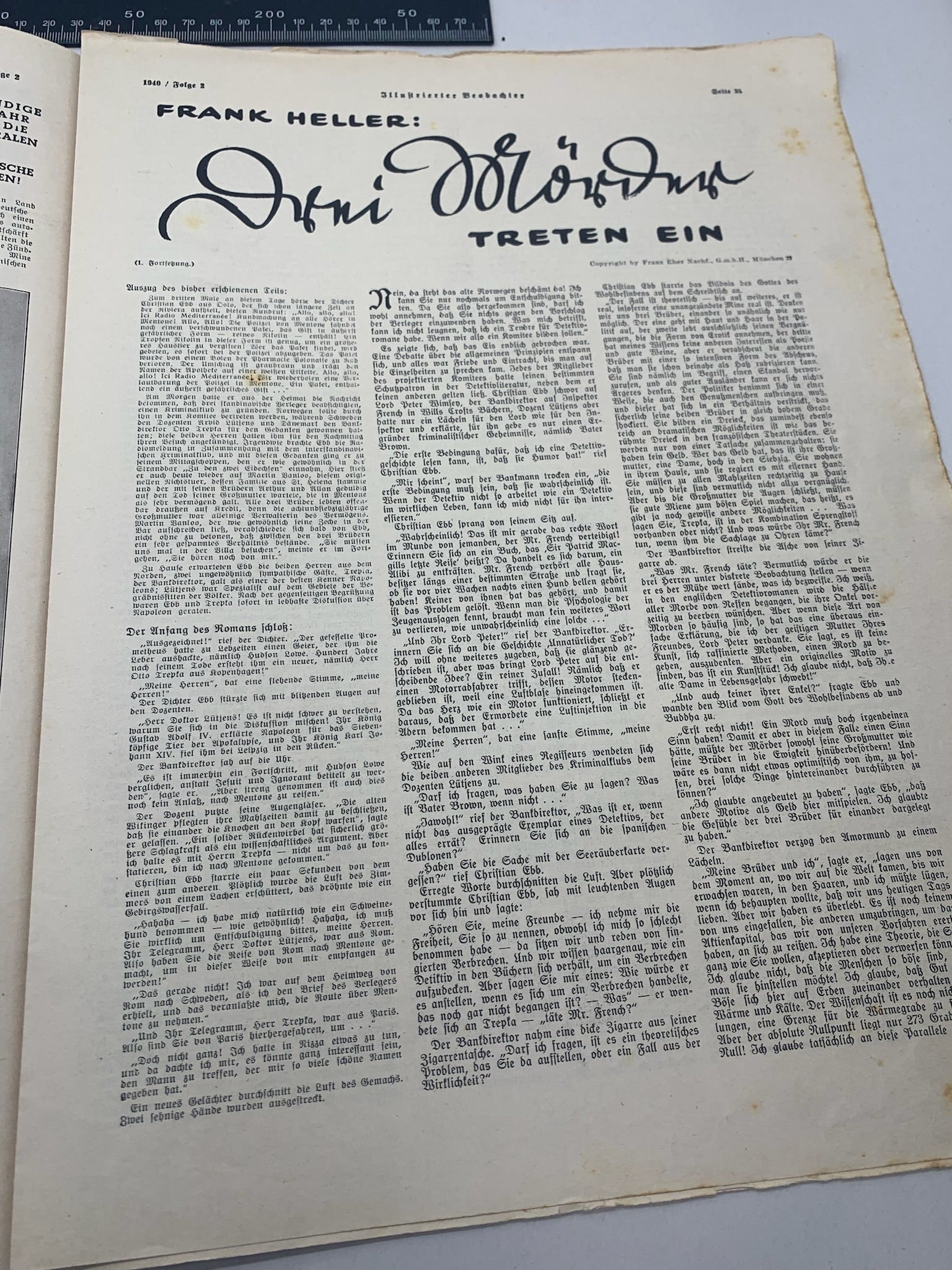 JB Juustrierter Beobachter NSDAP Magazine Original WW2 German - 11th January 1940 - The Militaria Shop
