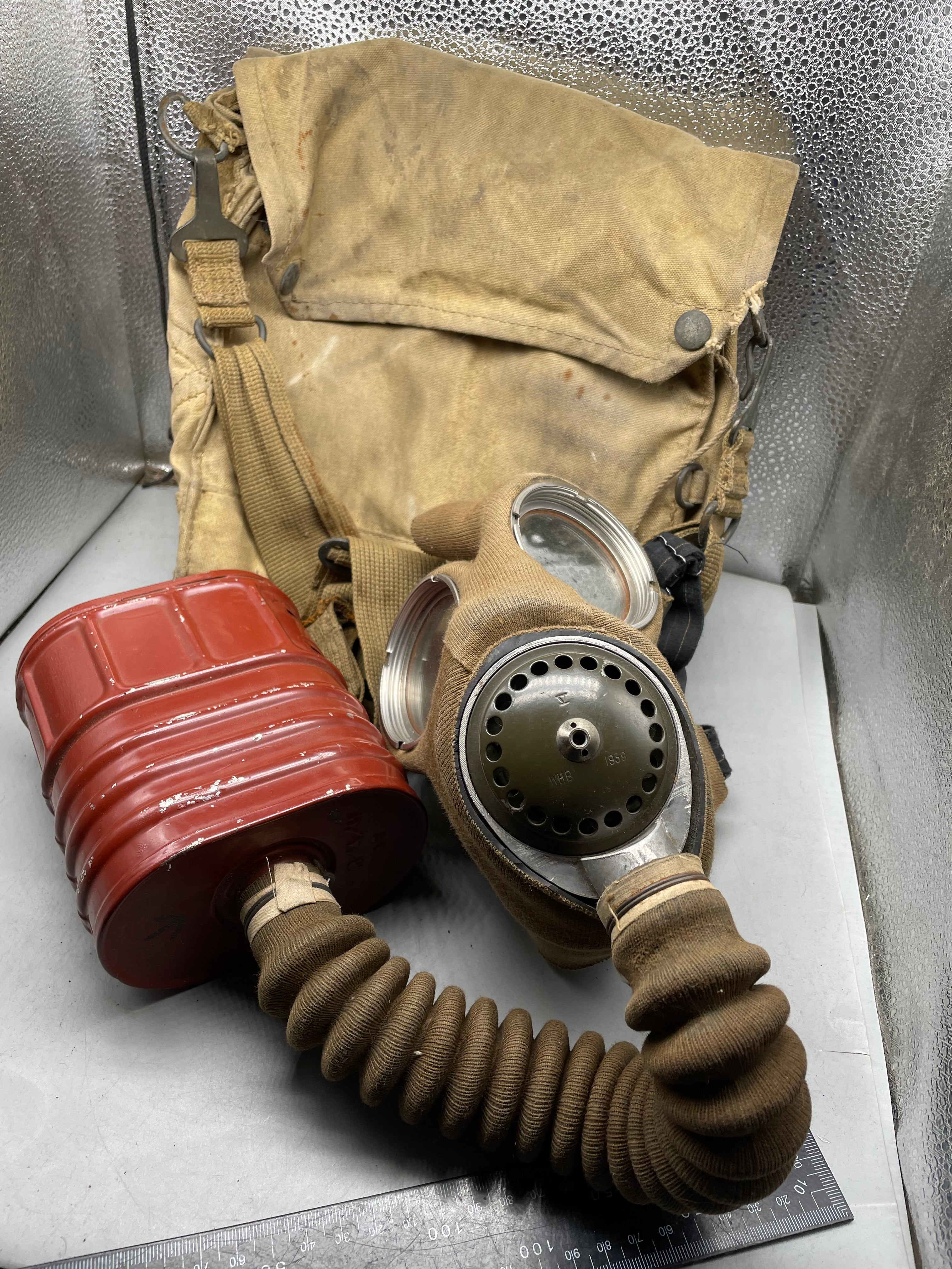 Original WW2 British Army Long-Hose Gas Mask with Bag - The Militaria Shop