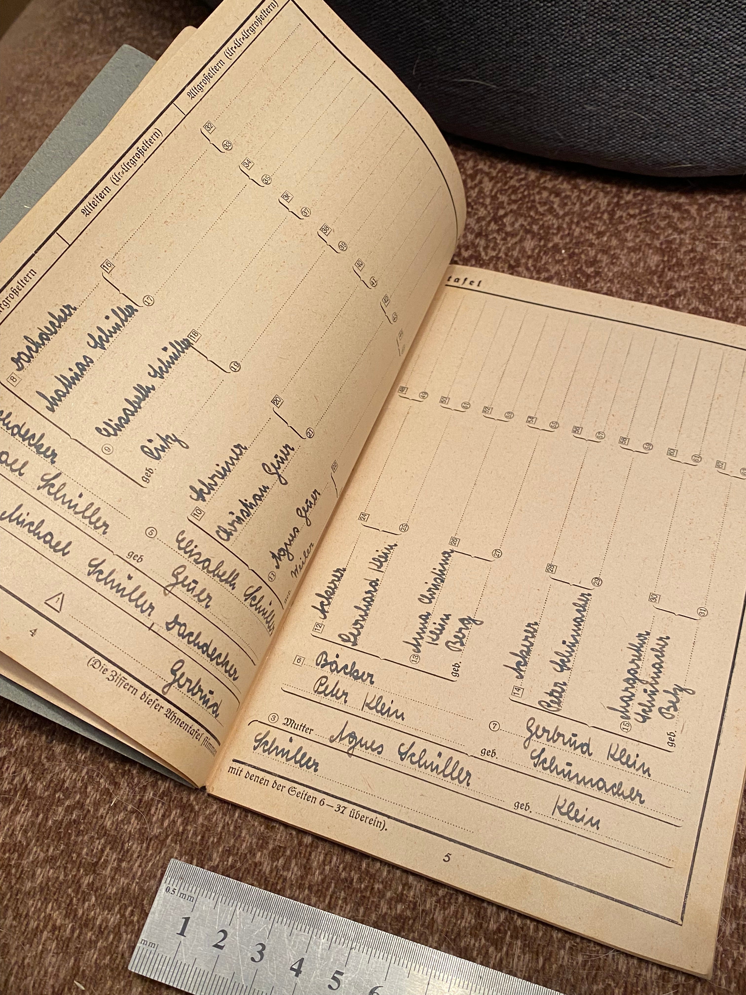 Interesting WW2 German Der Abnenpass. Contains a lot of interesting information. - The Militaria Shop