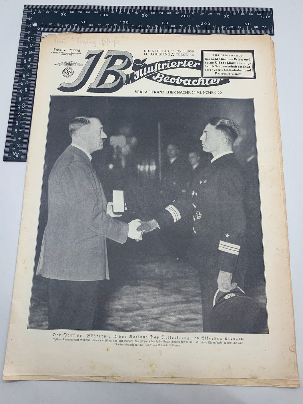 JB Juustrierter Beobachter NSDAP Magazine Original WW2 German - 26th October 1939
