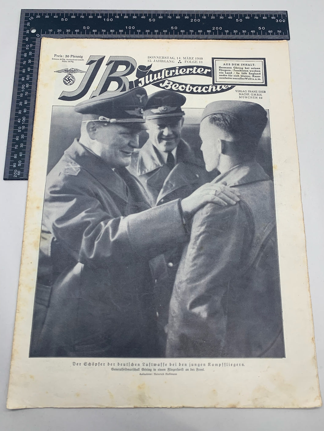 JB Juustrierter Beobachter NSDAP Magazine Original WW2 German - 14th March 1940