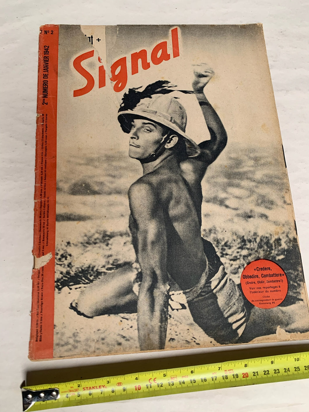 Original French Language WW2 German Signal Magazine - January 1942