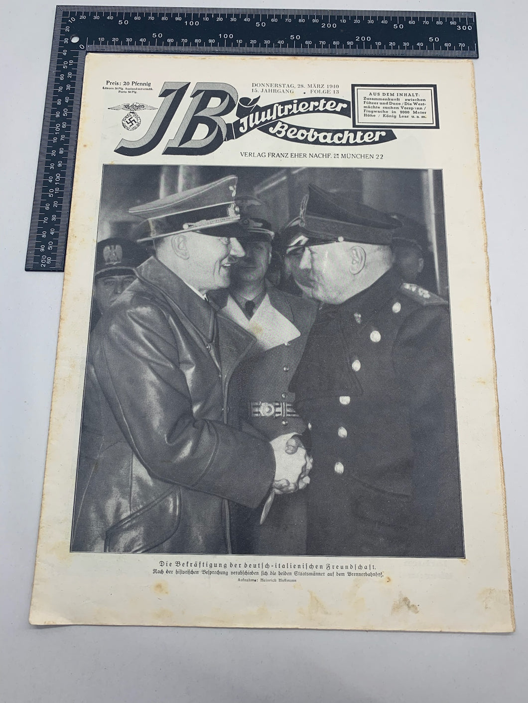 JB Juustrierter Beobachter NSDAP Magazine Original WW2 German - 28th March 1940