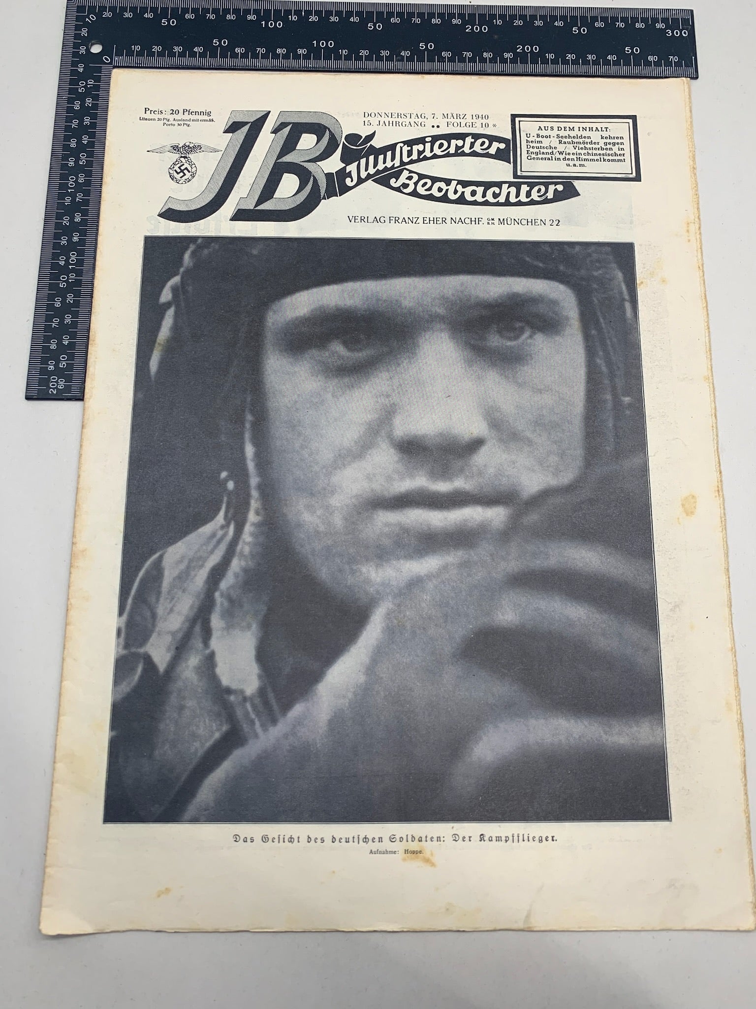 JB Juustrierter Beobachter NSDAP Magazine Original WW2 German - 7th March 1940 - The Militaria Shop