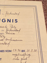 Lade das Bild in den Galerie-Viewer, WW2 - 1938 Dated German School Document with a good eagle stamp.
