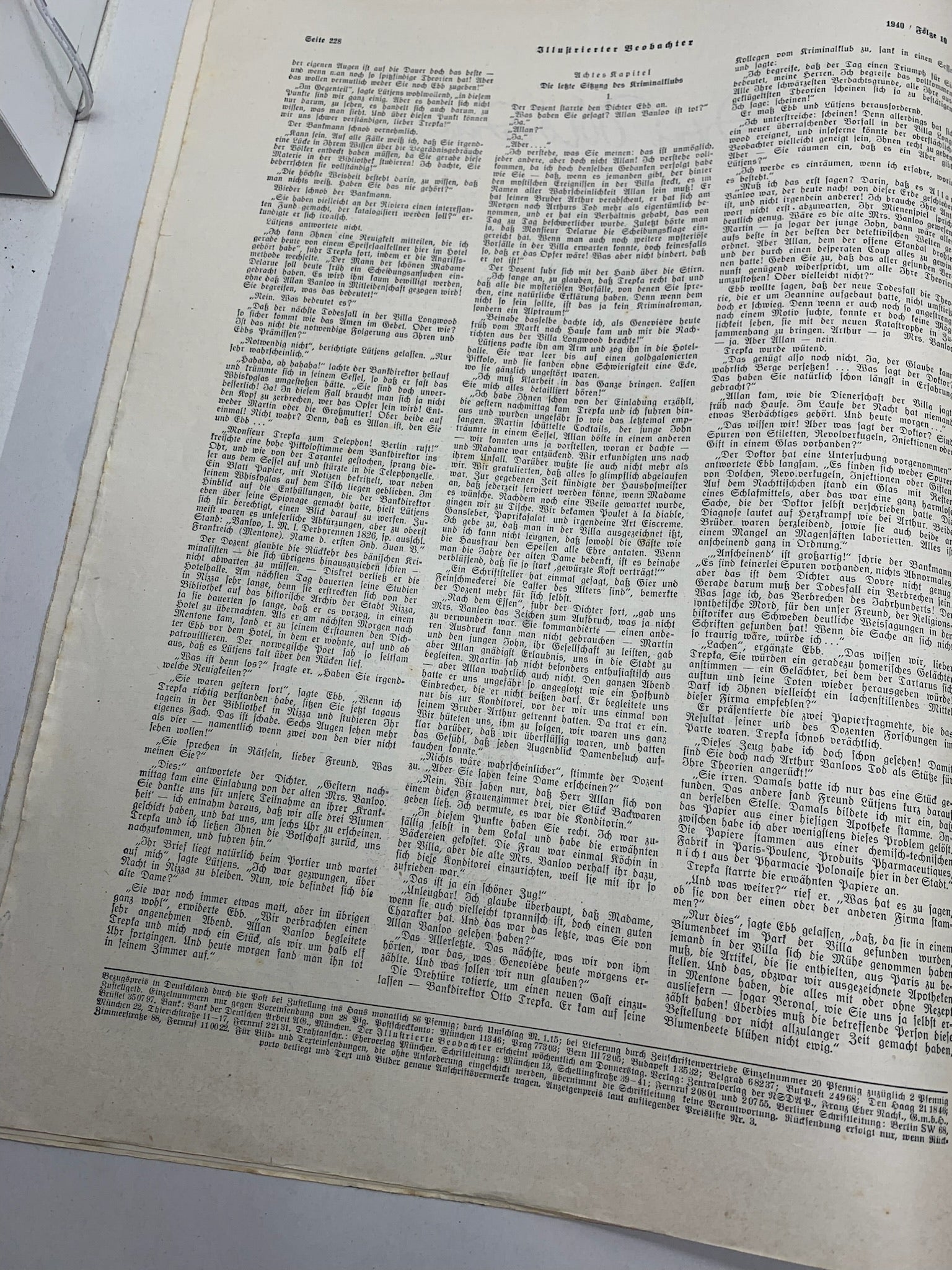 JB Juustrierter Beobachter NSDAP Magazine Original WW2 German - 7th March 1940 - The Militaria Shop