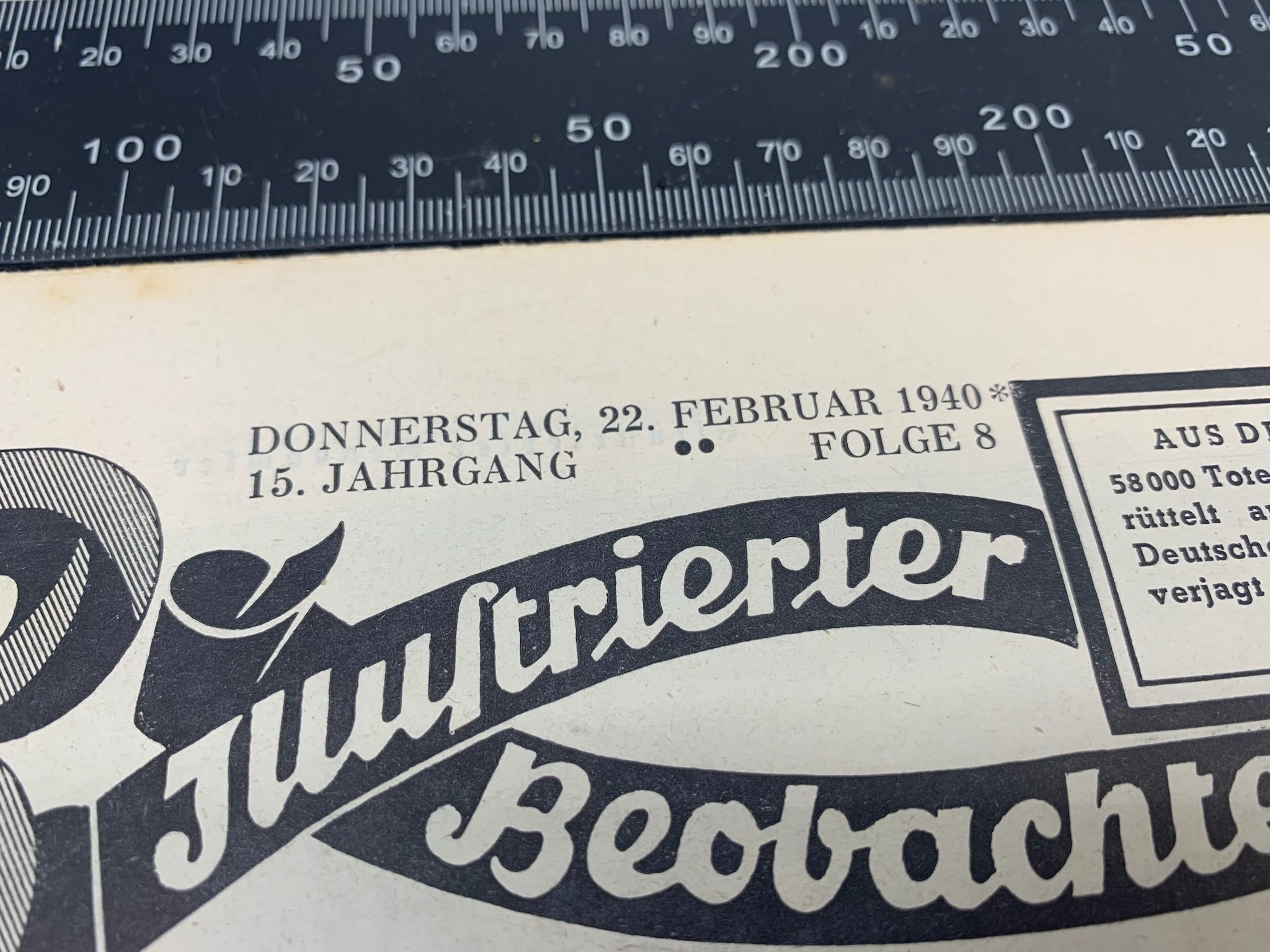 JB Juustrierter Beobachter NSDAP Magazine Original WW2 German - 22nd February 1940 - The Militaria Shop