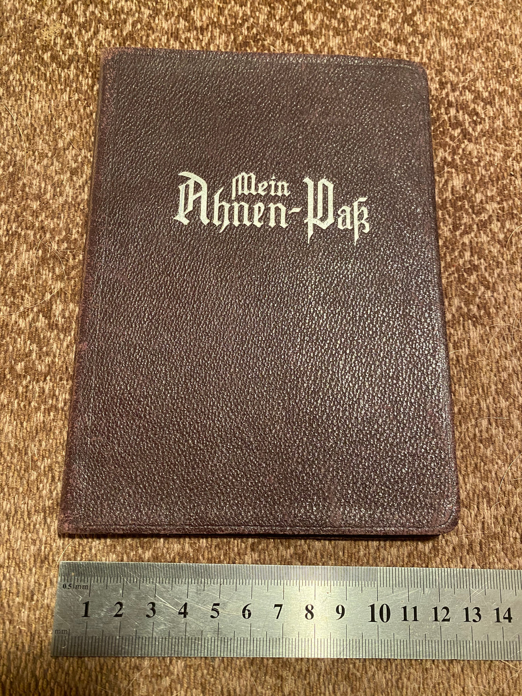 Third Reich Ahnen Pass (Family Tree Book) in good condition. With stamps and information.