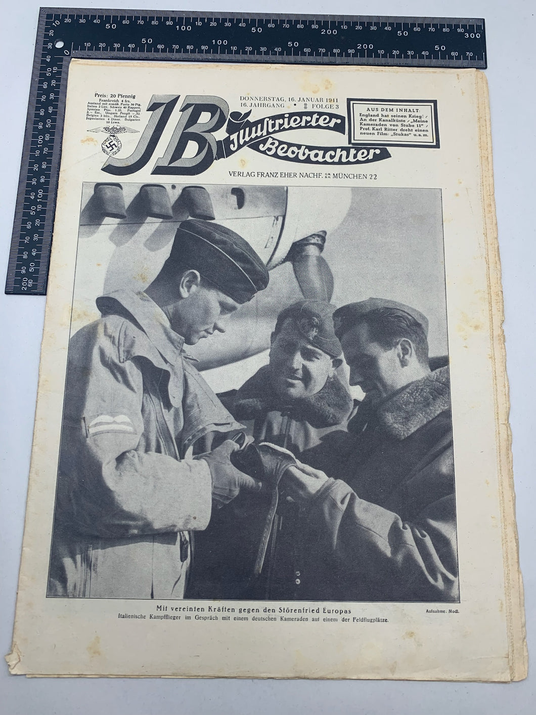 JB Juustrierter Beobachter NSDAP Magazine Original WW2 German - 16th January 1941