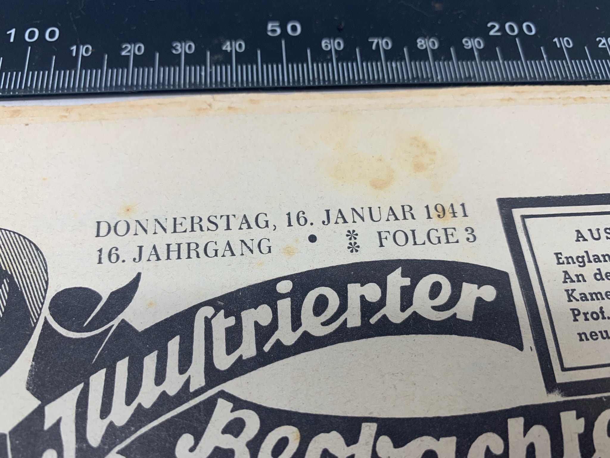 JB Juustrierter Beobachter NSDAP Magazine Original WW2 German - 16th January 1941 - The Militaria Shop