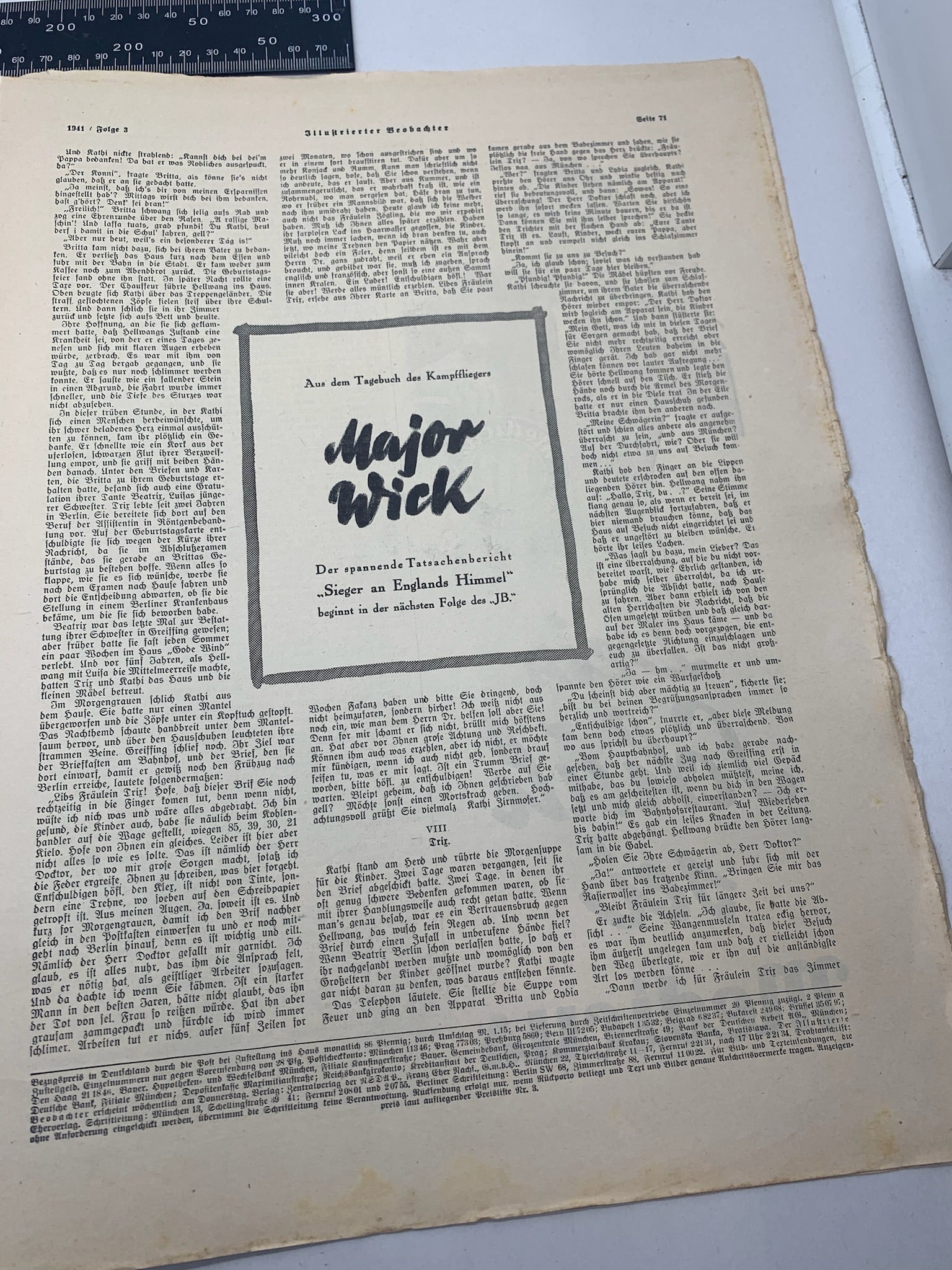 JB Juustrierter Beobachter NSDAP Magazine Original WW2 German - 16th January 1941 - The Militaria Shop