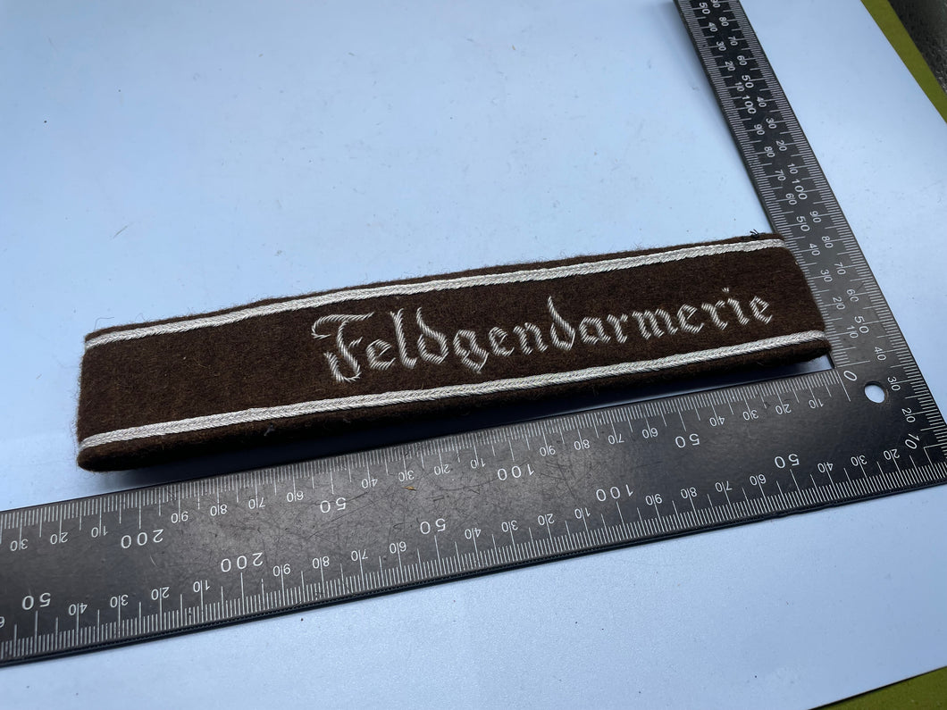 WW2 German Army Feldgendarmerie Officer's Cuff Title