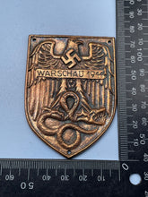 Charger l&#39;image dans la galerie, WW2 German Army Brass Warsaw Battle Shield in Copper
