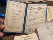 Lade das Bild in den Galerie-Viewer, WW1 / WW2 era German passes and paperwork from different times.
