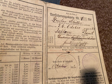 Load image into Gallery viewer, WW1 / WW2 era German passes and paperwork from different times.
