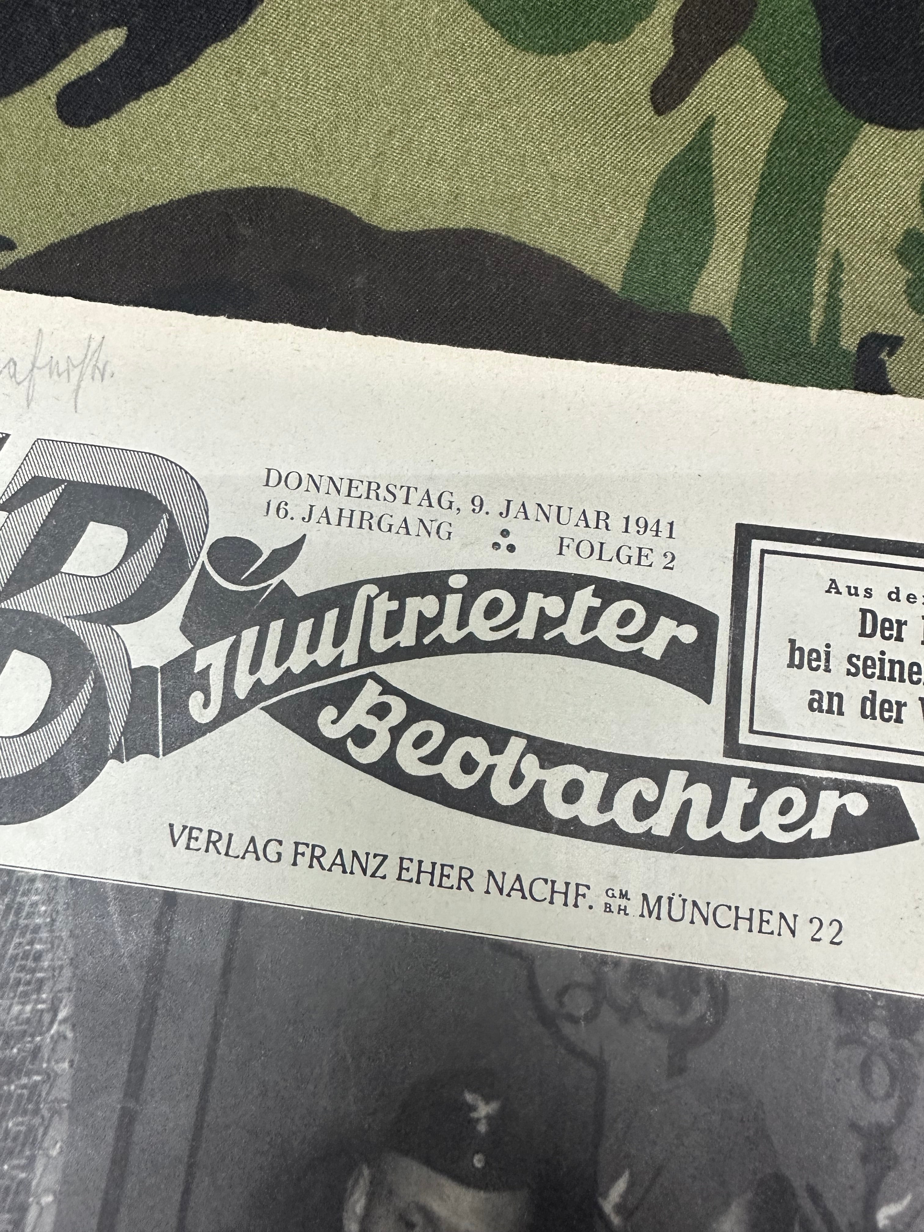 JB Juustrierter Beobachter NSDAP Magazine Original WW2 German - 9th January 1941 - The Militaria Shop