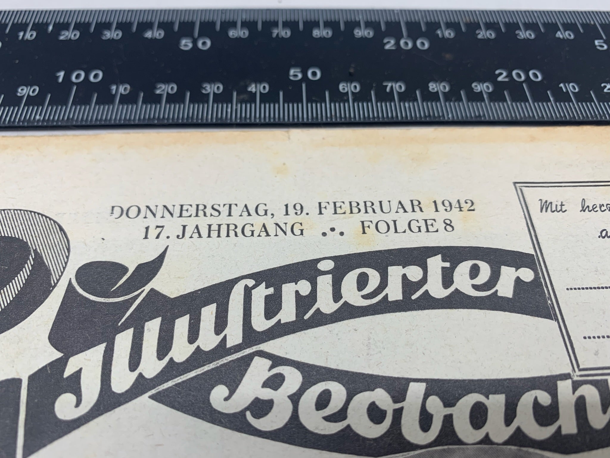 JB Juustrierter Beobachter NSDAP Magazine Original WW2 German - 19th February 1942 - The Militaria Shop