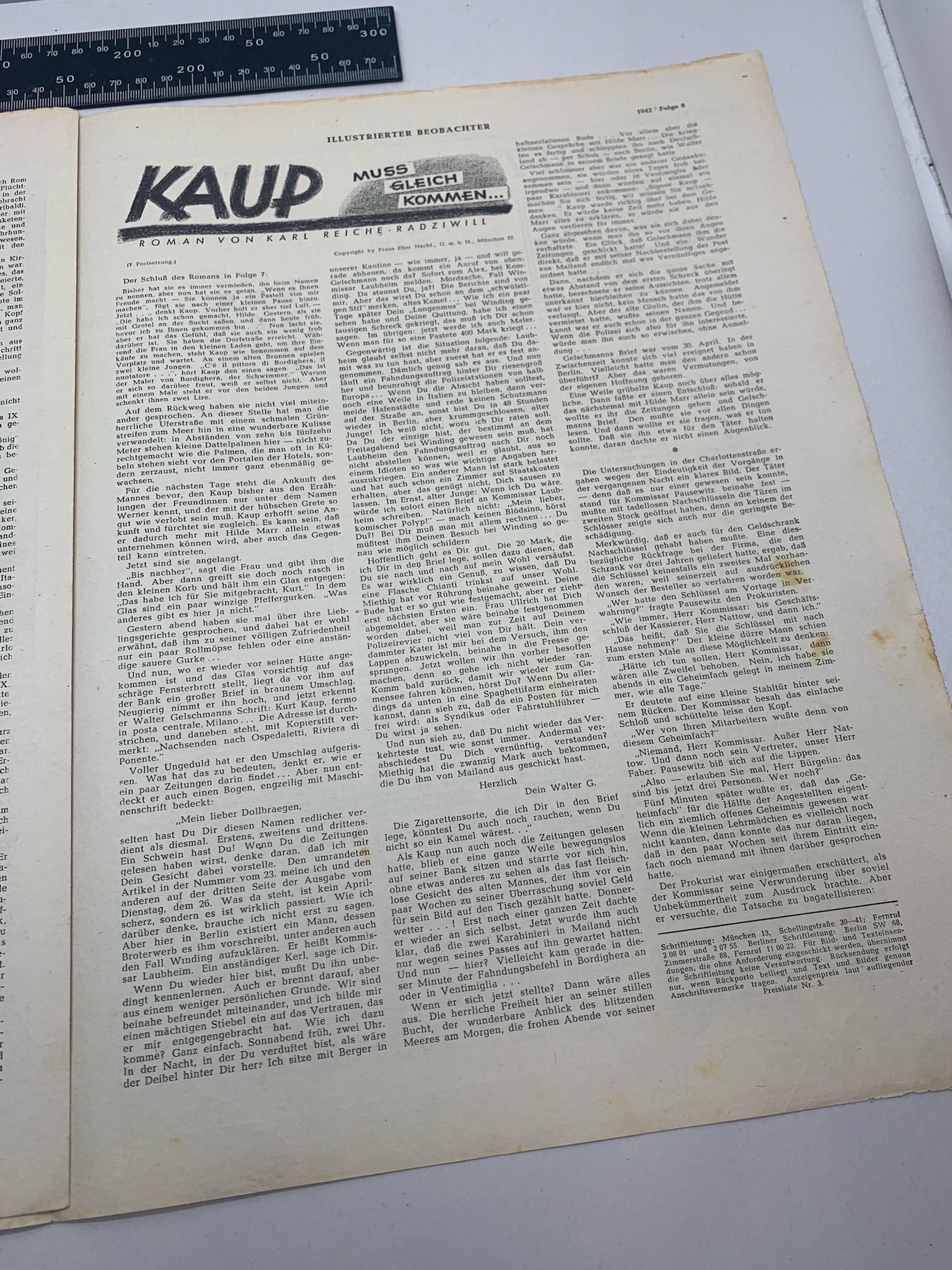 JB Juustrierter Beobachter NSDAP Magazine Original WW2 German - 19th February 1942 - The Militaria Shop