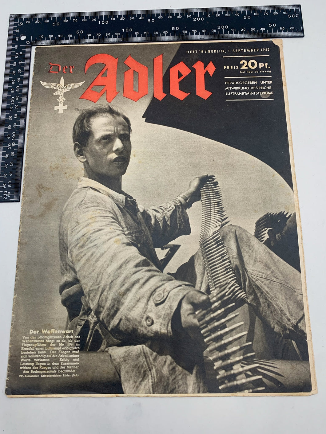 Der Adler Luftwaffe Magazine Original WW2 German - 1st September 1942