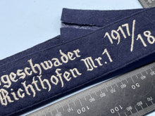 Charger l&#39;image dans la galerie, German Luftwaffe Geschwader Richthofen Cuff Title
