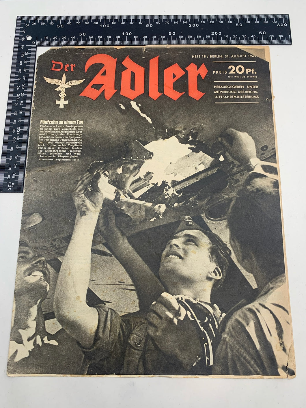 Der Adler Luftwaffe Magazine Original WW2 German - 31st August 1943