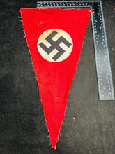 Charger l'image dans la galerie, Original WW2 German NSDAP Pennant Flag - Size 39cm x 22cm - The Militaria Shop

