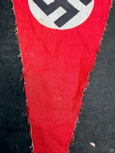 Charger l'image dans la galerie, Original WW2 German NSDAP Pennant Flag - Size 39cm x 22cm - The Militaria Shop
