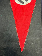 Charger l'image dans la galerie, Original WW2 German NSDAP Pennant Flag - Size 39cm x 22cm - The Militaria Shop
