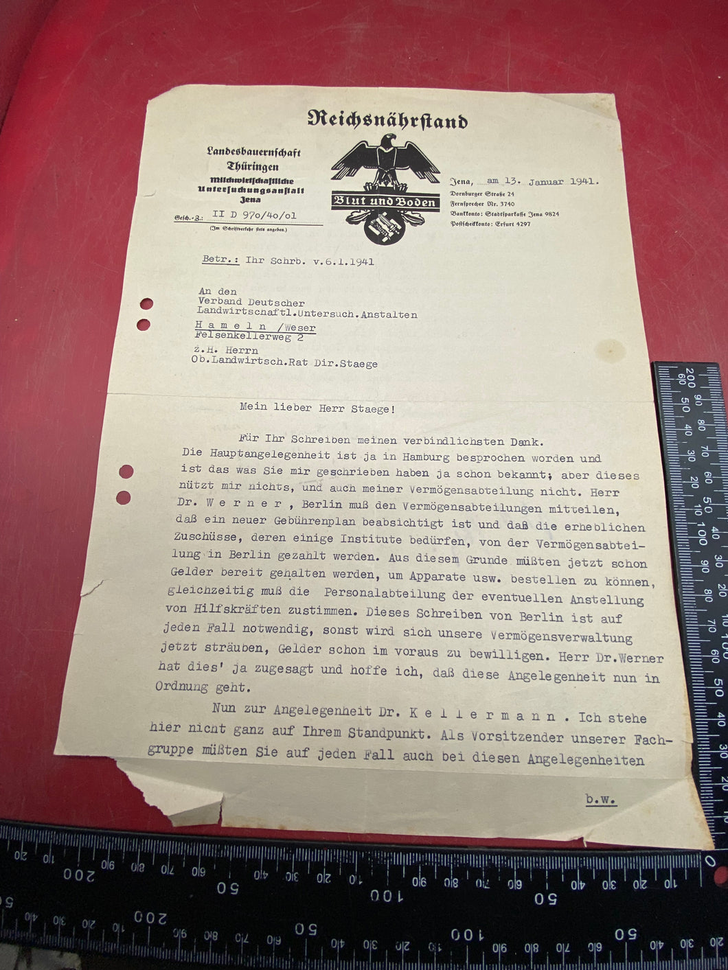 Interesting WW2 German Headed Paper and Letter.