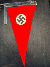 Charger l'image dans la galerie, Original WW2 German NSDAP Pennant Flag - Size 52cm x 28cm - The Militaria Shop

