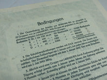 Lade das Bild in den Galerie-Viewer, Original WW2 German Government Treasury Loan Bill 100 Reichmarks
