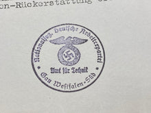 Lade das Bild in den Galerie-Viewer, Interesting WW2 German Paper and Letter dated 1935.
