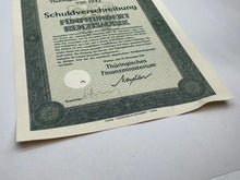 Lade das Bild in den Galerie-Viewer, Original WW2 German Government Treasury Loan Bill 500 Reichmarks
