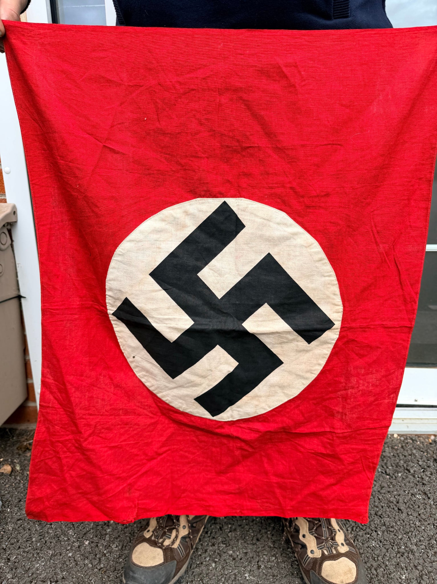 Original WW2 German NSDAP Party Flag - Size 30" x 22" - The Militaria Shop