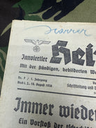 Original WW2 German Party Heimatblatt Political Newspaper - 18th August 1938 - The Militaria Shop