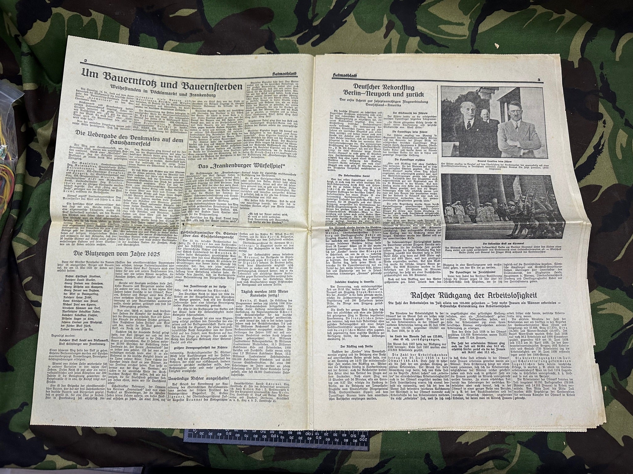 Original WW2 German Party Heimatblatt Political Newspaper - 18th August 1938 - The Militaria Shop